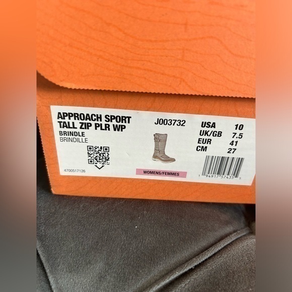 💋NWT MERRELL APPROACH SPORT TALL ZIP WATERPROOF FAUX FUR BOOTS Brindle 10 - Picture 9 of 10